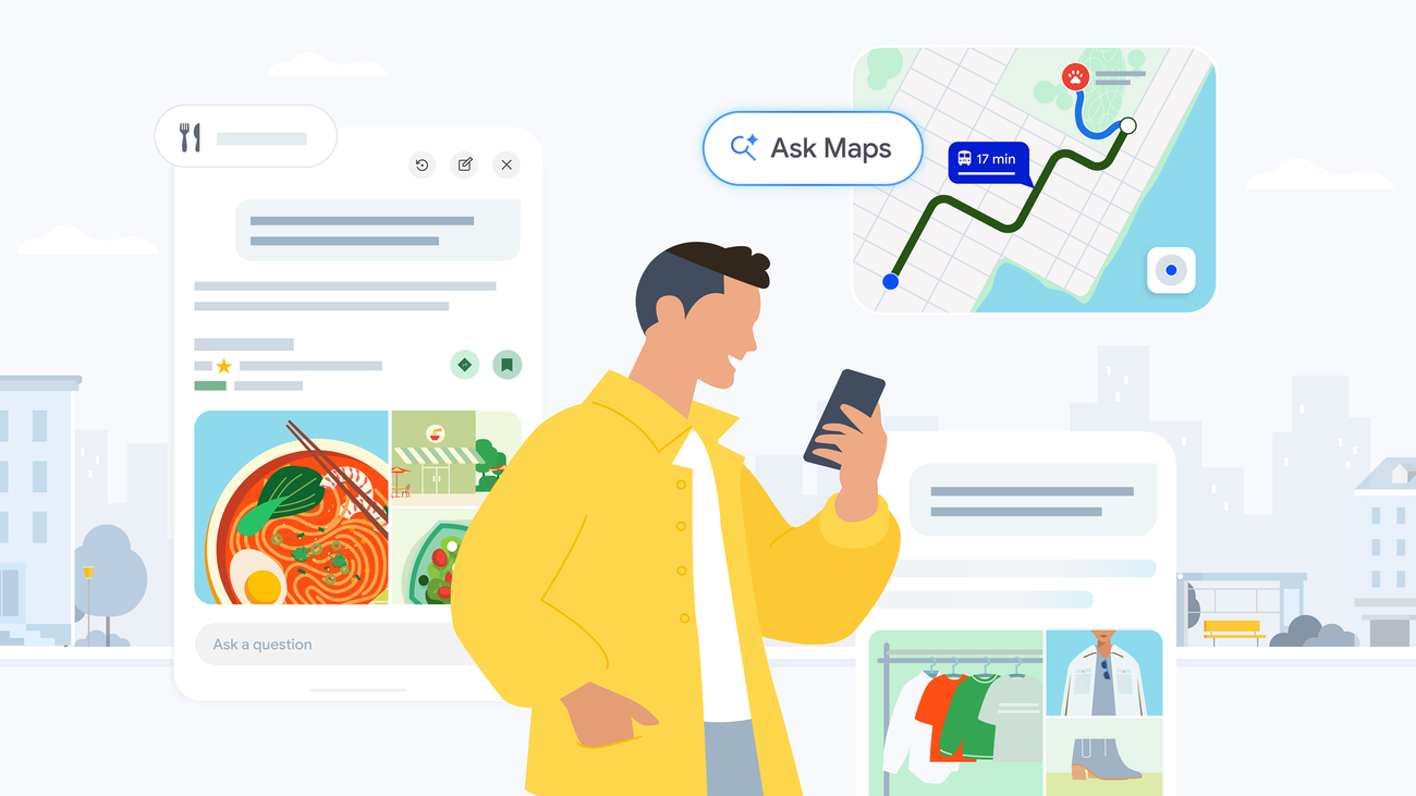 Askマップの新機能を紹介するGoogle公式のイメージ