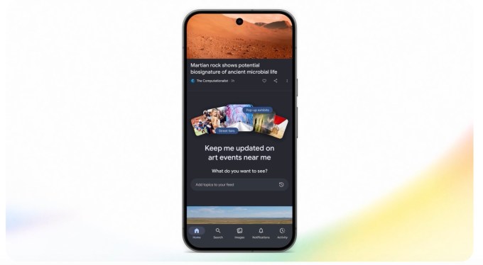 Discoverフィードを自然言語で調整する新機能の画面