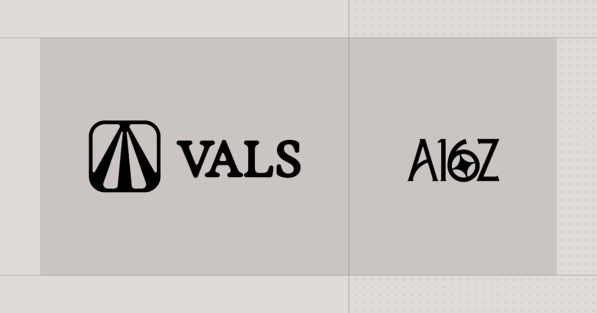 Valsへの出資を発表したa16zの告知画像